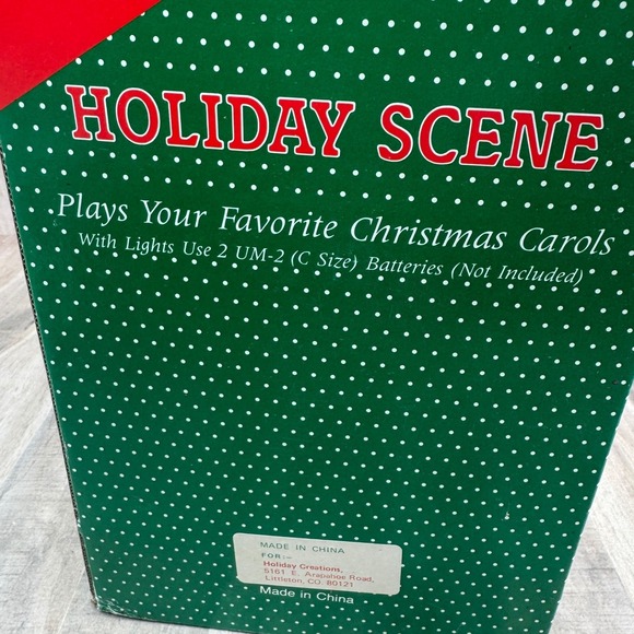 Vintage Animated Santa Reading Musical Holiday Scene HOLIDAY CREATIONS, INC 1993 - Picture 4 of 9